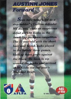 1995 Select AFL #445 Austinn Jones Back